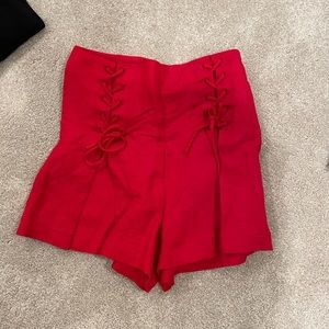 Red shorts